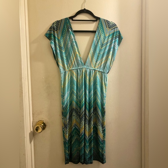 Miuse Green Patterned Dress - Picture 2 of 3